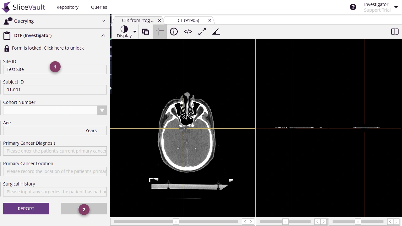 Screenshot showing how to edit DTF