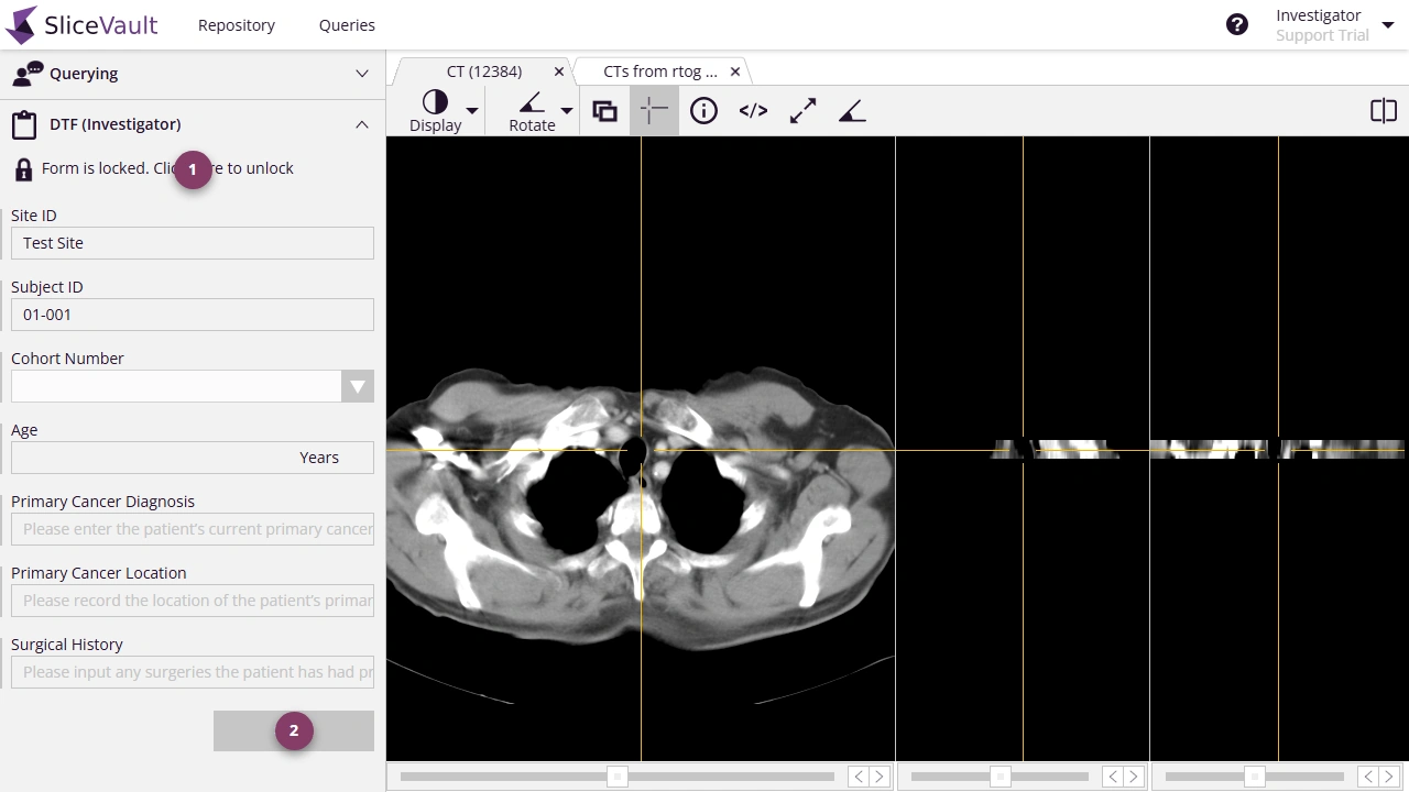 Screenshot showing how to edit DTF