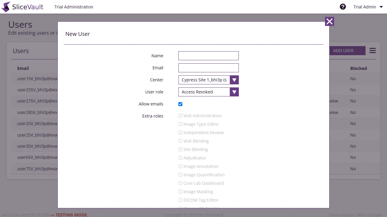 Screenshot - Add User Form