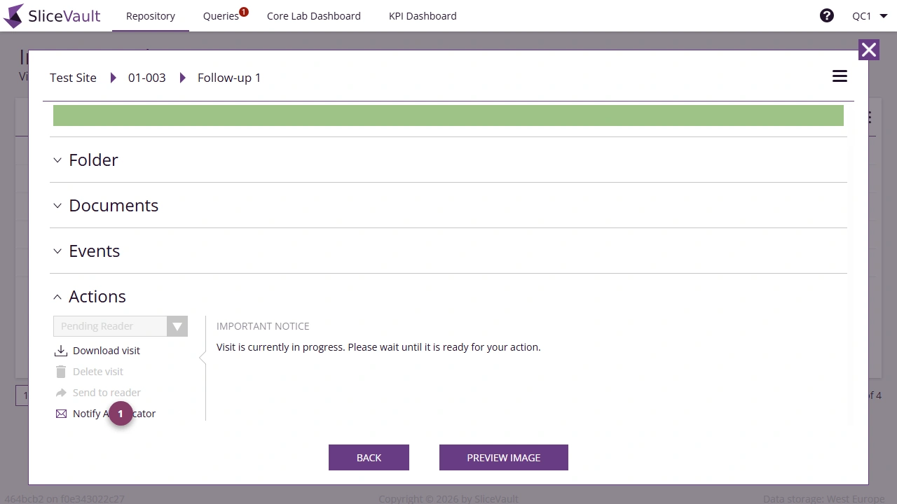 Screenshot - Notify Adjudication