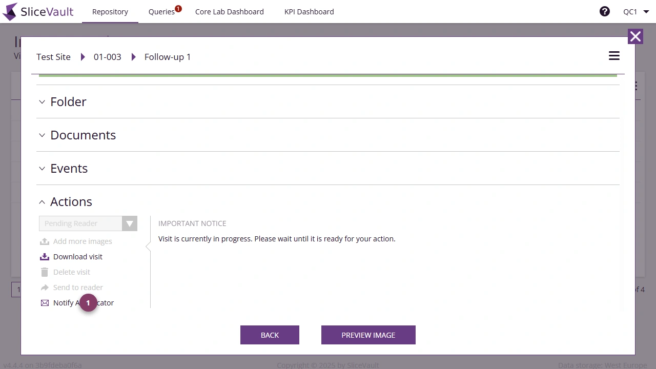 Screenshot - Notify Adjudication