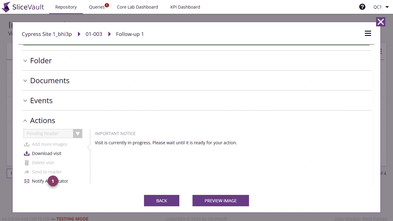 Screenshot - Notify Adjudication