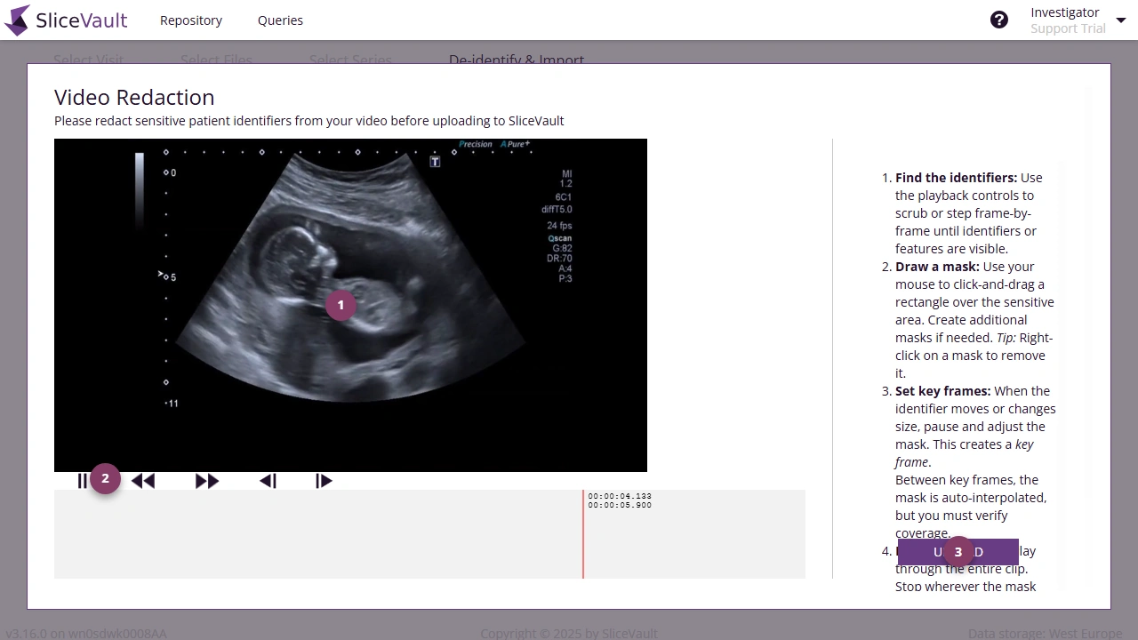 Screenshot: Video Masking with markers