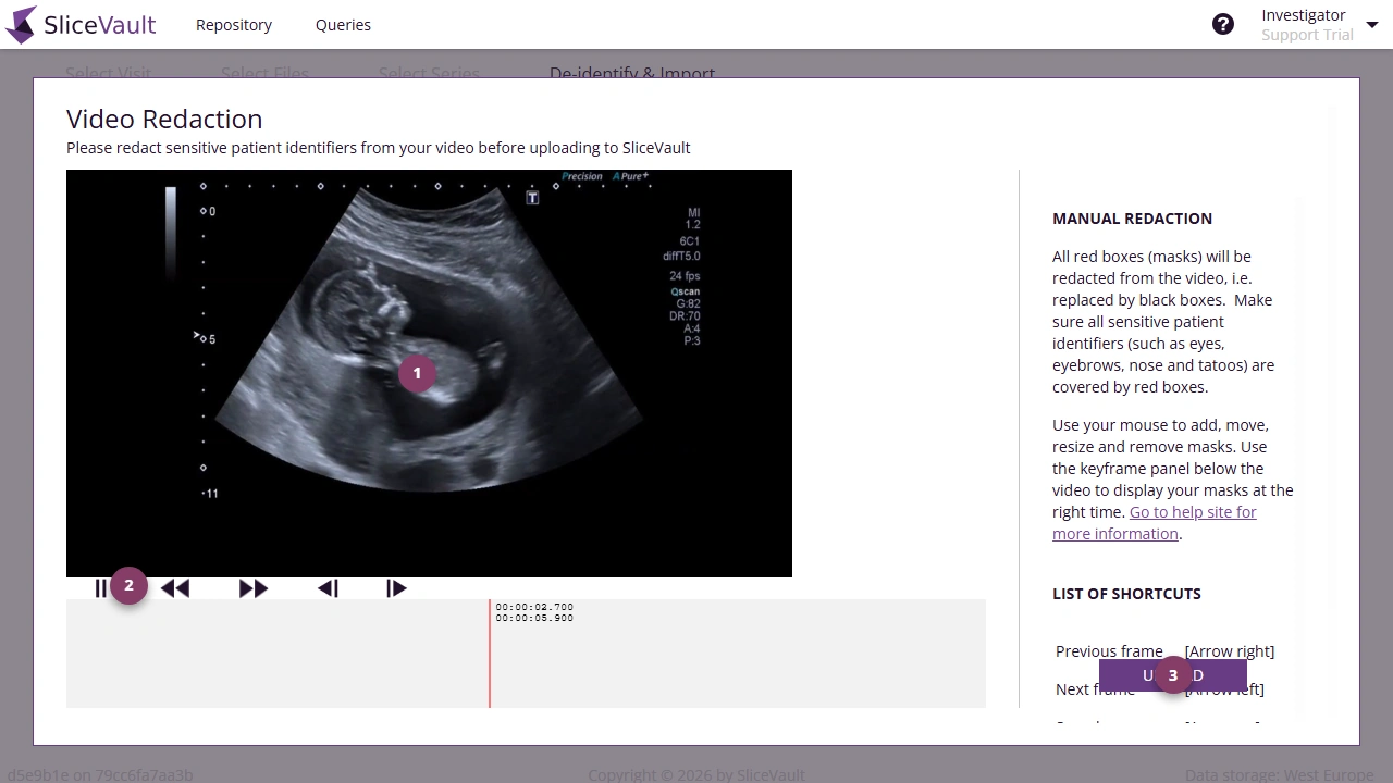 Screenshot: Video Masking with markers
