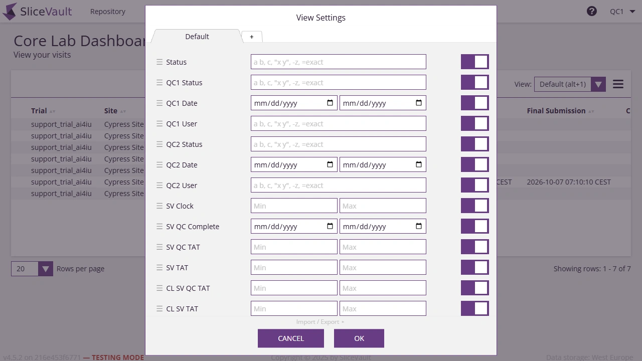 Core Lab Log Need Core Lab Dashboard Oversight? | SliceVault Support