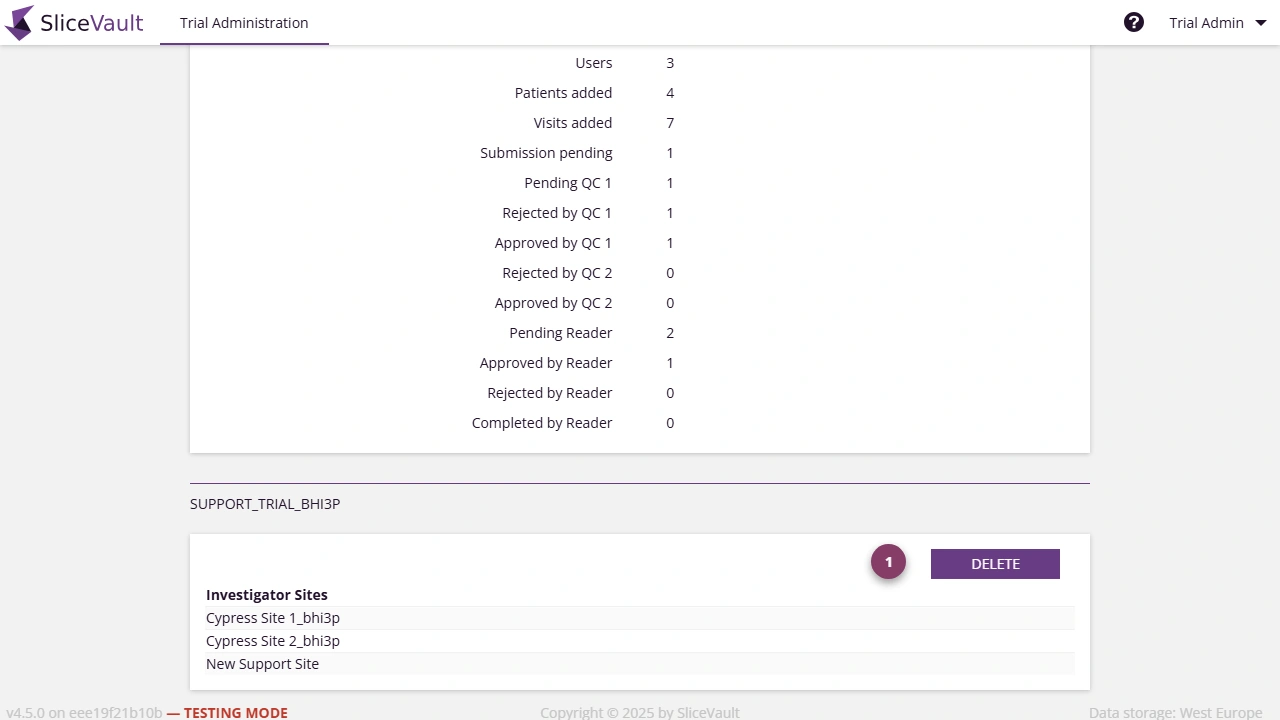 Screenshot - Delete Trial