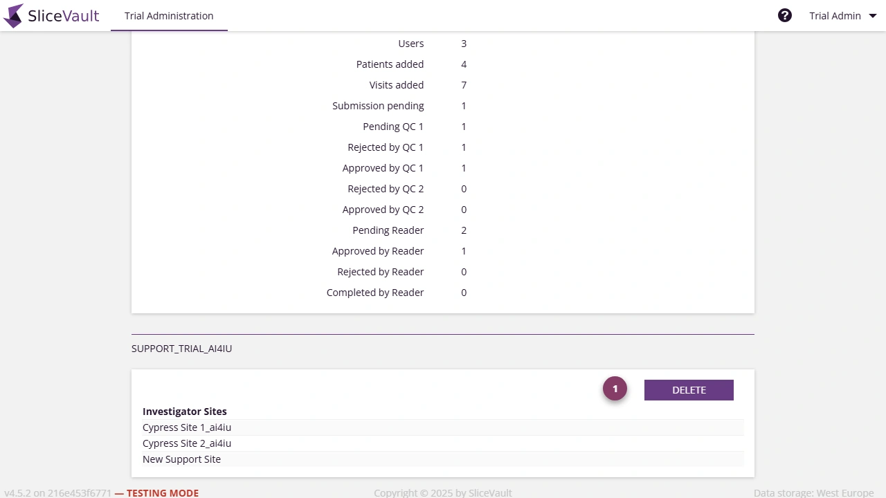 Screenshot - Delete Trial