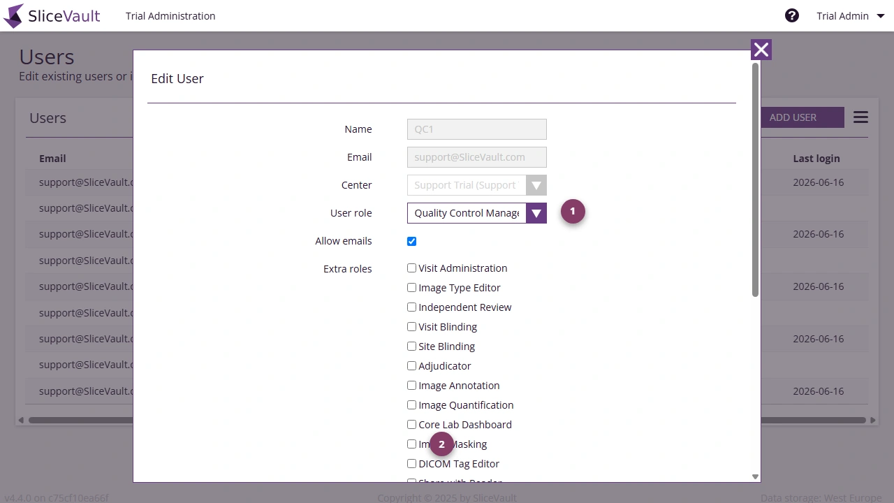 Screenshot - Edit User Overlay