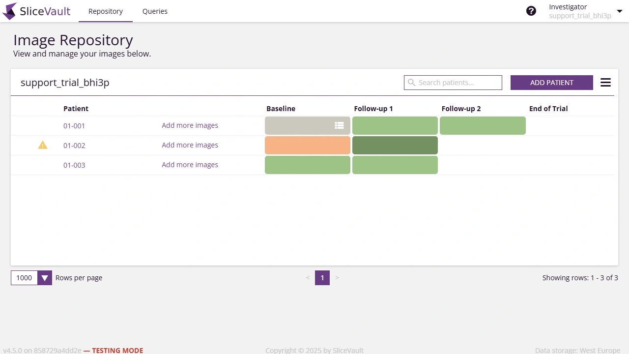 Screenshot - Locate Visit Dashboard from Repository