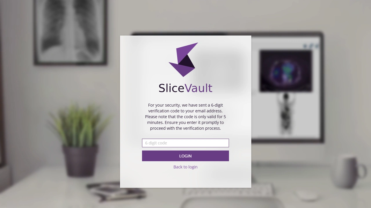 Screenshot of the MFA authentication code entry page