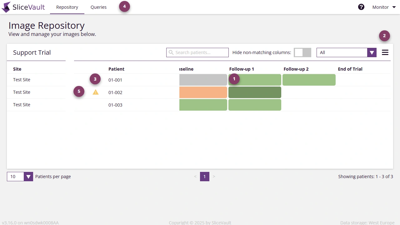 Screenshot - Monitor Main Study Repository