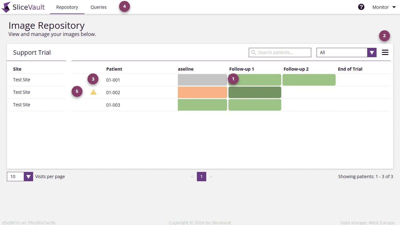Screenshot - Monitor Main Study Repository