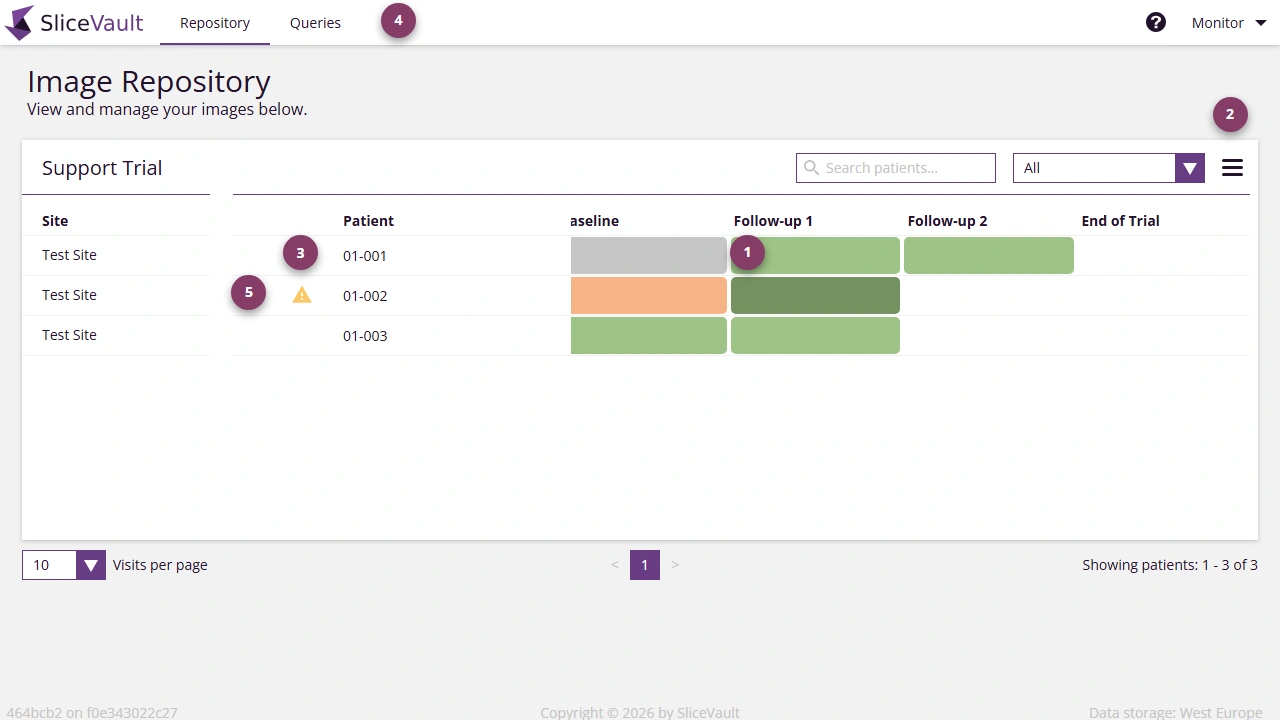 Screenshot - Monitor Main Study Repository