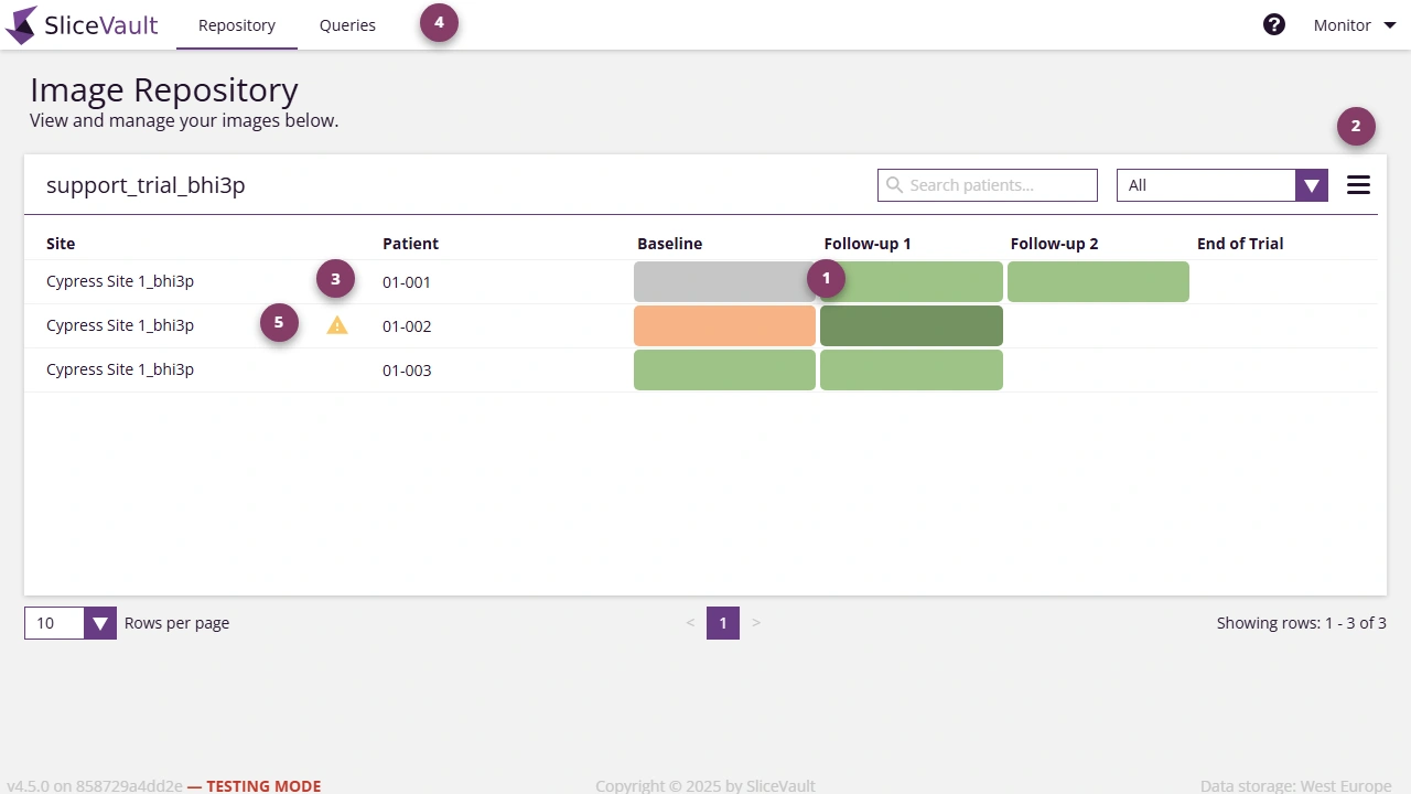 Screenshot - Monitor Main Study Repository