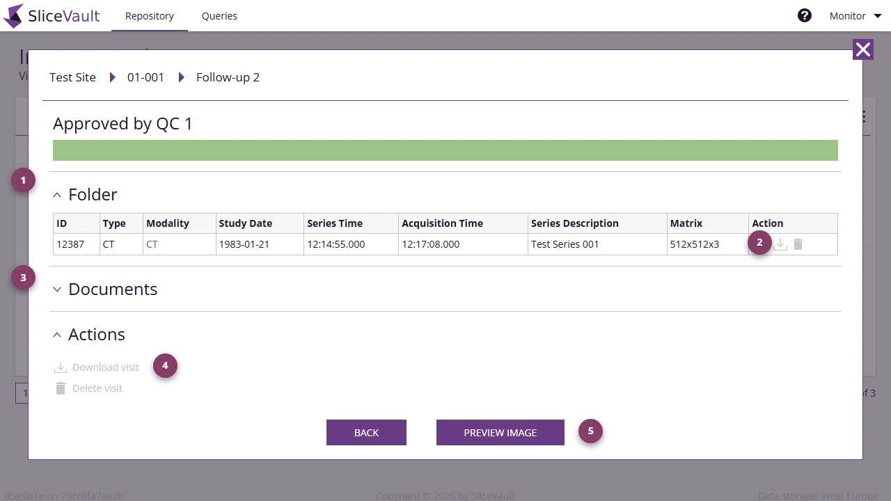 Screenshot - Monitor Visit Dashboard