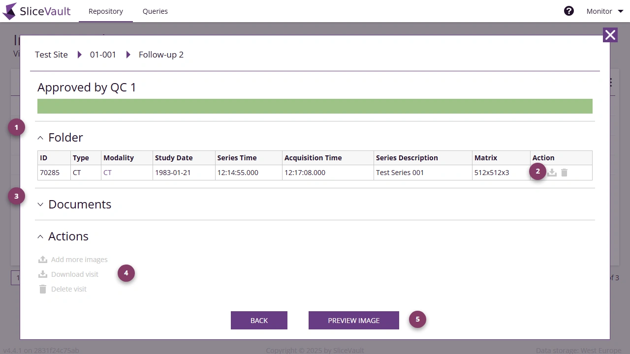 Screenshot - Download Data for Monitor or Project Manager