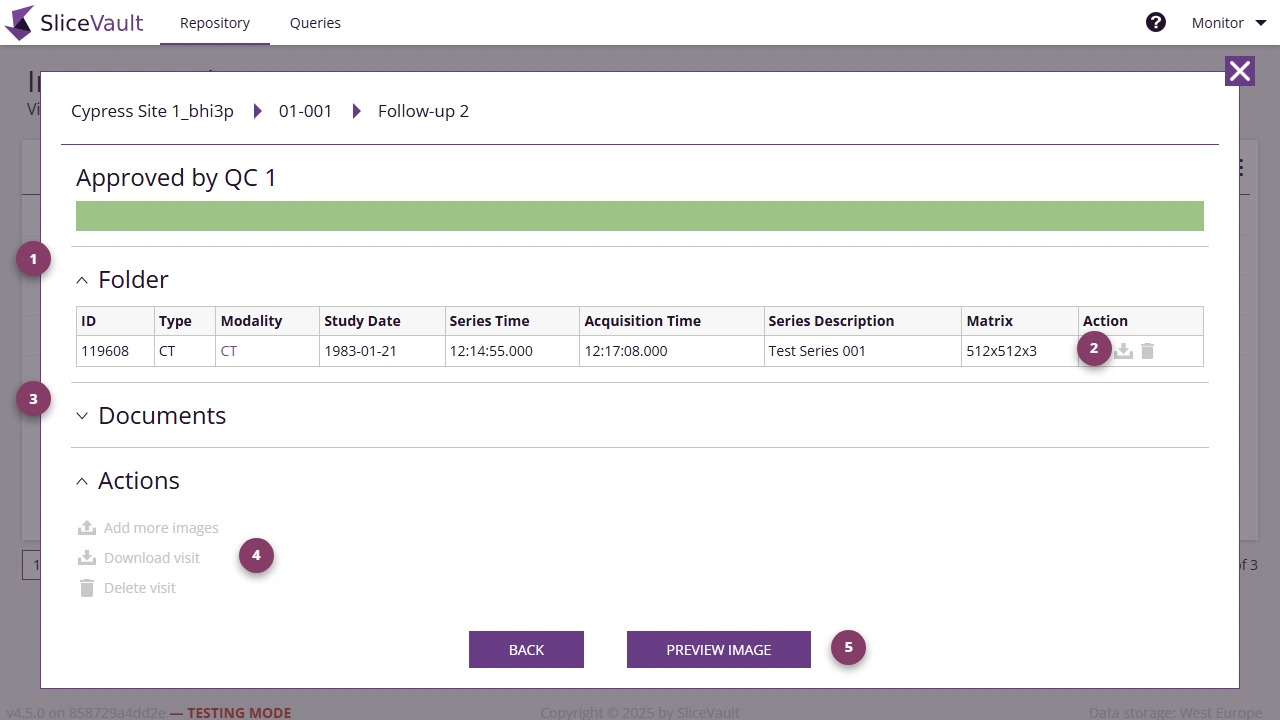 Screenshot - Monitor Visit Dashboard