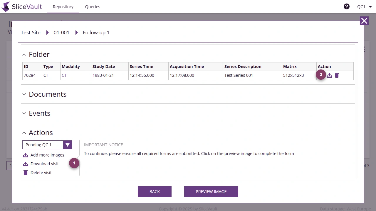 Screenshot - Download Data QC