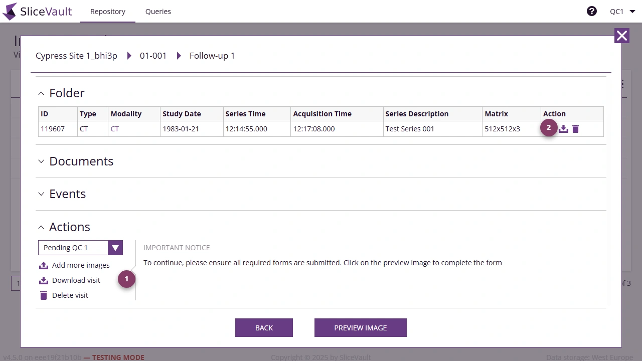 Screenshot - Download Data QC