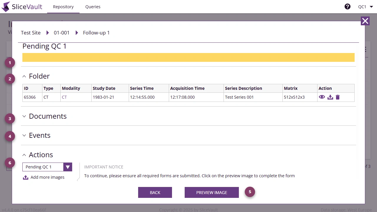 Screenshot - QC Open Visit Dashboard