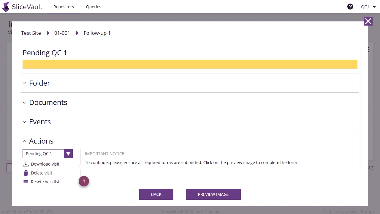 Screenshot - Reset Checklist QC
