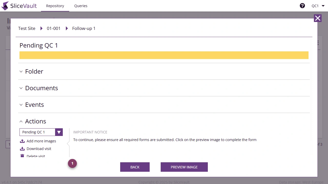 Screenshot - Reset Checklist QC