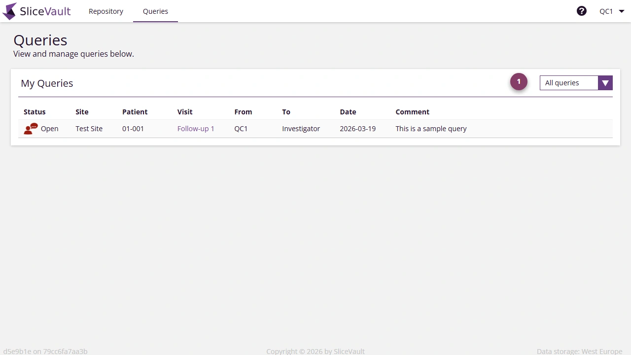 Screenshot - Query List