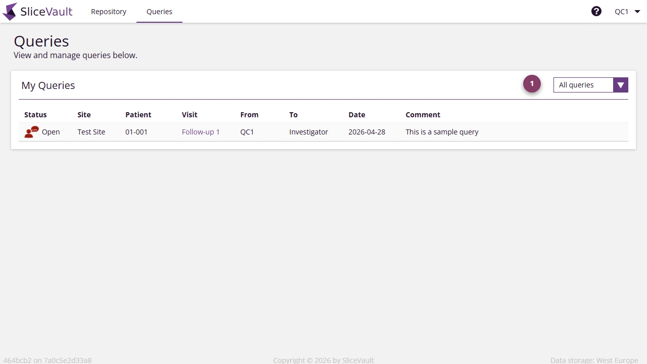 Screenshot - Query List