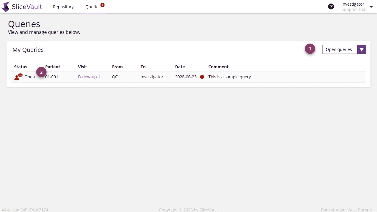 Screenshot - Query List
