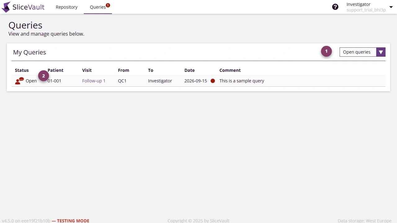 Screenshot - Query List