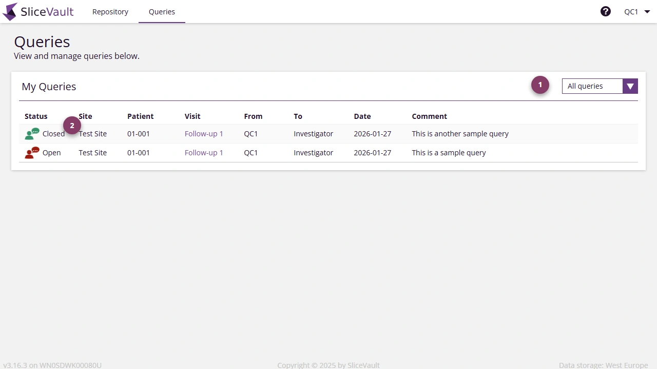 Screenshot - Query List