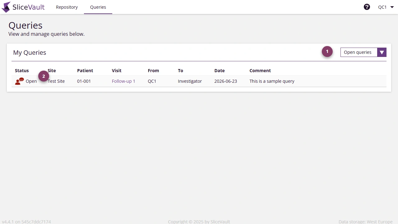 Screenshot - Query List