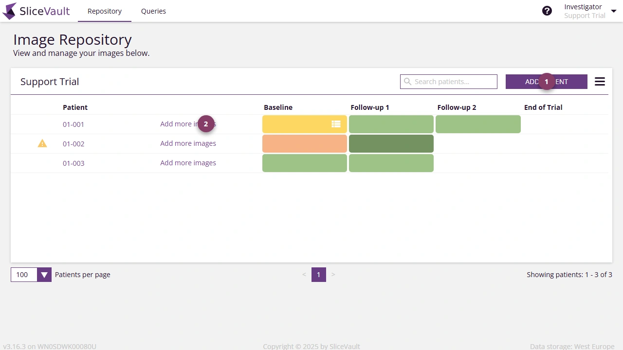 Screenshot of the repository page with upload highlighted