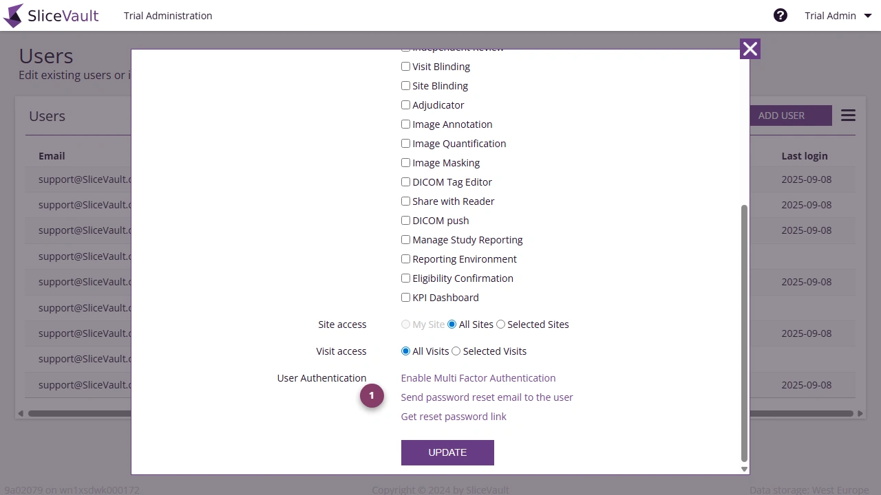 Screenshot - Edit User Bottom