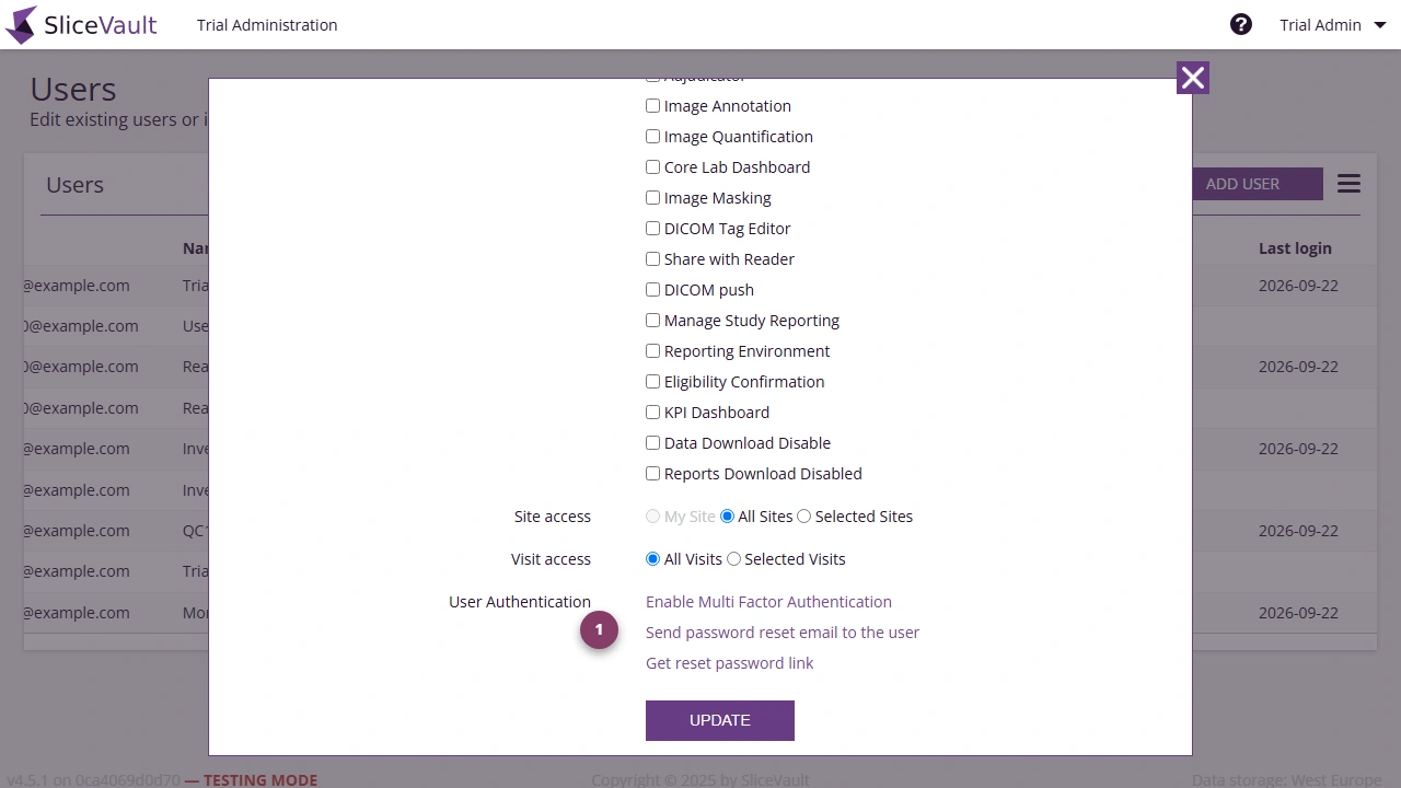 Screenshot - Password Reset