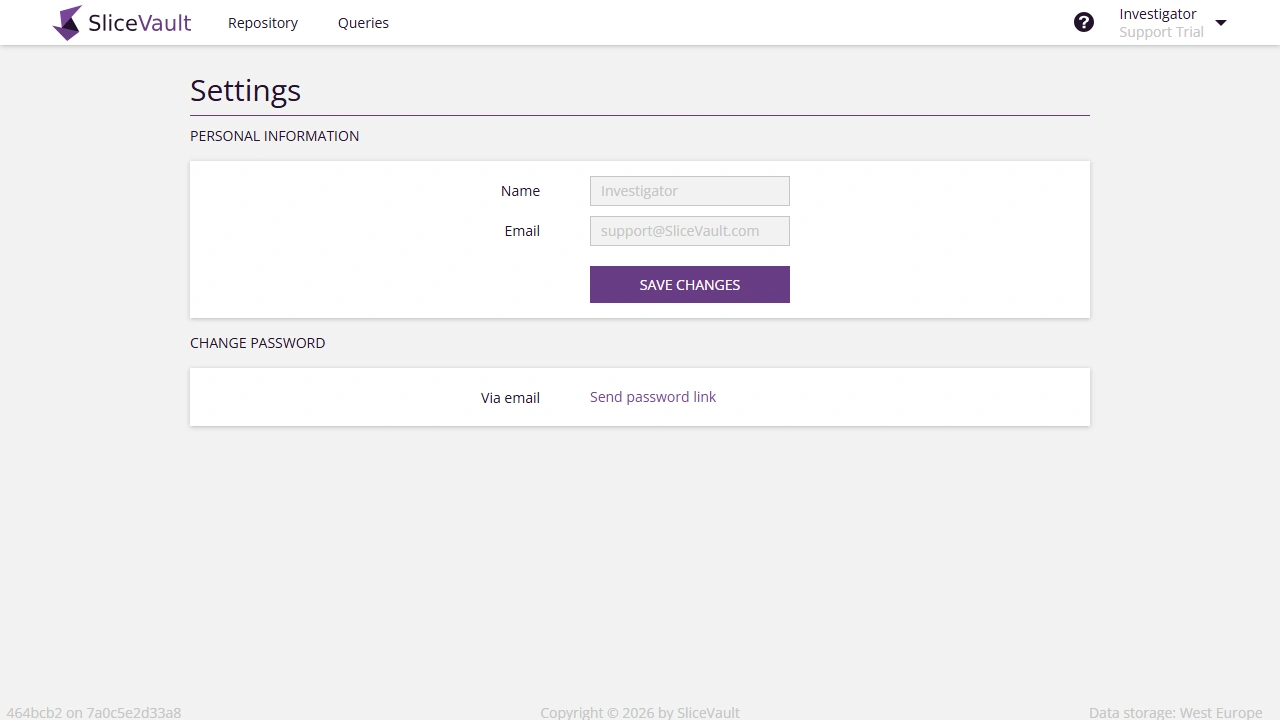Screenshot - Settings Page