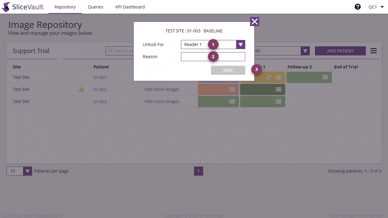 Screenshot - Unlock reader form
