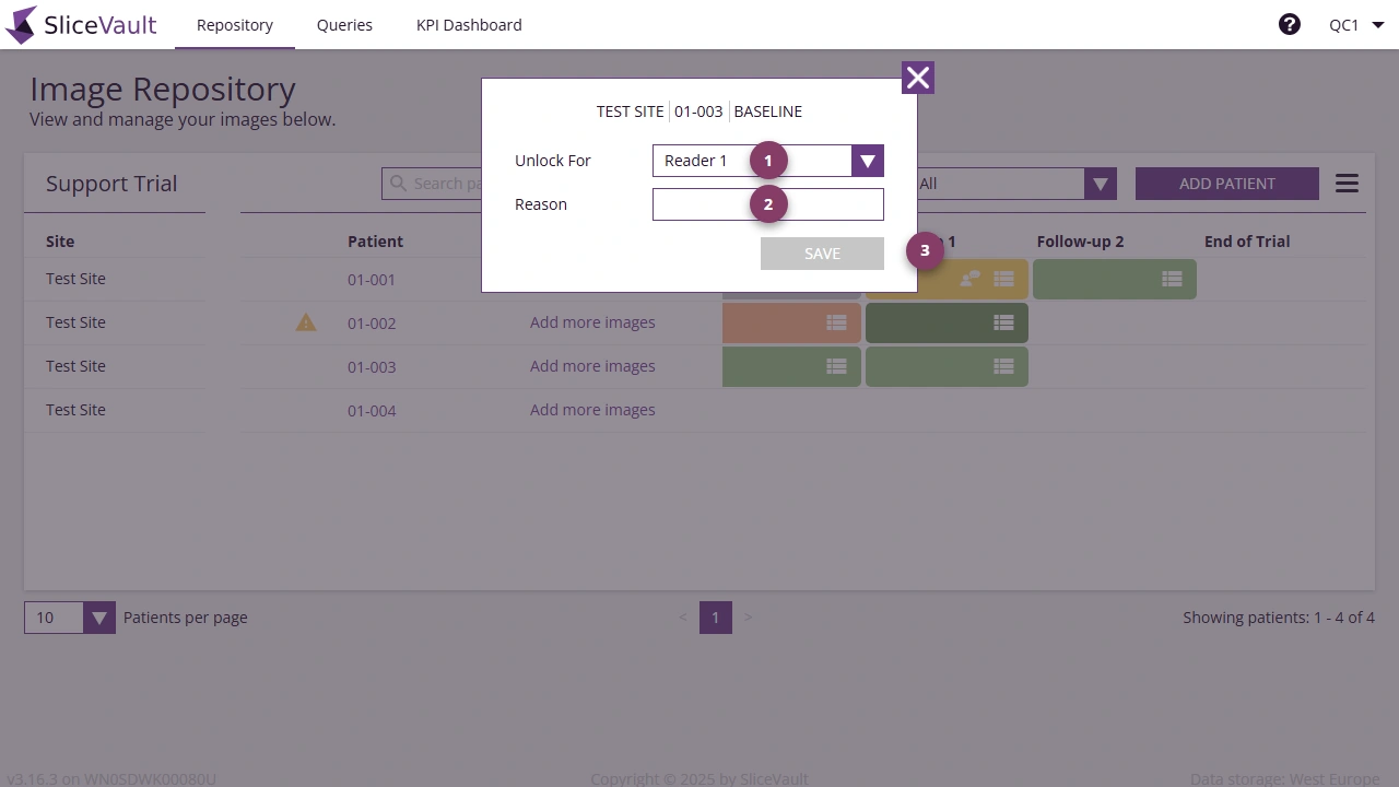 Screenshot - Unlock reader form