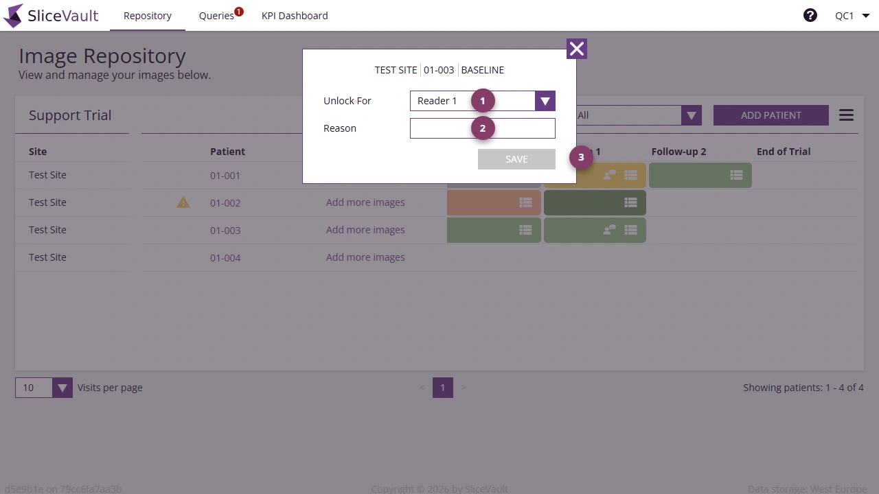 Screenshot - Unlock reader form